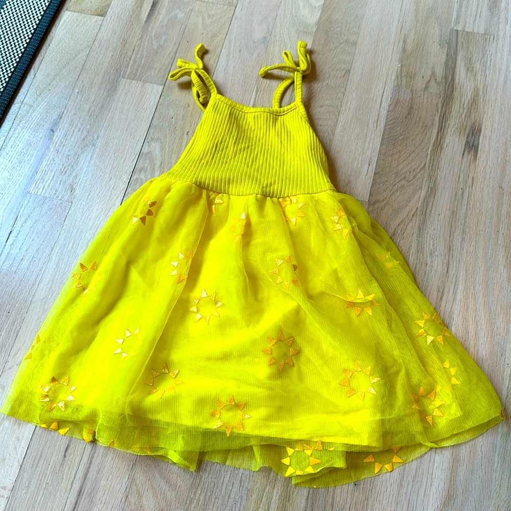 Yellow girls 3T sunshine tutu dress